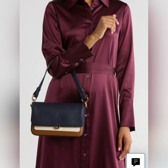 Cole Haan Chic Navy and Brown Women's Bag - Picture 2 of 6